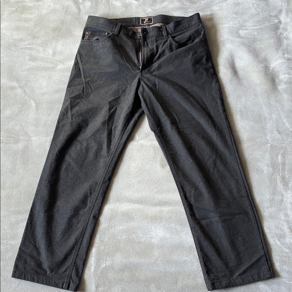 Brax Charcoal Straight-Leg Pants